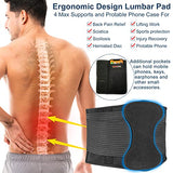 ▶ Cinturón de protección Lumbar , cinturón de protección para la cintura para aliviar el dolor, escoliosis, ciática, hernia de disco, cinturón de apoyo lumbar inferior ajustable y flexible con almohadilla extraíble (L/XL (31-38 pulgadas)
