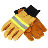 ▶ Guantes ignífugos de Trabajo Ignífugos Guante de Seguridad Resistente Al Calor Antivalor de Cuero de Vaca Duradero