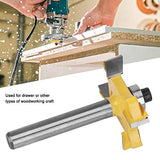 ▶ Broca fresadora de carburo cementado de 4 cuchillas, cortador de limpieza de fondo plano, herramienta de corte para fresado de carpintería(4-Blade T Slot Router Bit 6x1/4)