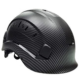 ▶ Casco de Seguridad Industrial con Gafas Casco Protector al aire Libre Ajustable para Escalada de Construcción/Black/A