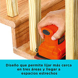 ▶ BLACK+DECKER  Lijadora de Hoja 1/4 Pulgadas 200W