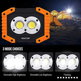 Luz de trabajo LED de 20 W, iluminación portátil, lámpara de emergencia impermeable IP65 para lugar de trabajo, iluminación de soporte de batería AA