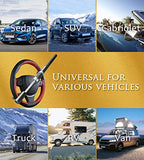Tevlaphee Cerradura de volante antirrobo, dispositivo extensible, retráctil, sin llave, combinación de 5, bloqueo, antirrobo, resistente, ajuste universal para vehículos, camiones, camionetas, SUV