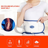 ▶ Cinturón de protección Lumbar  Ajustable, Postura de la Correa de Cintura Inflable Dispositivo de tracción de Disco para Corrector de Soporte Lumbar para Hombres y Mujeres(Blanco)