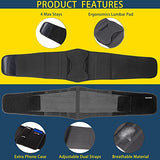 ▶ Cinturón de protección Lumbar , cinturón de protección para la cintura para aliviar el dolor, escoliosis, ciática, hernia de disco, cinturón de apoyo lumbar inferior ajustable y flexible con almohadilla extraíble (L/XL (31-38 pulgadas)
