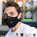 BASE CAMP M Plus - Máscara antipolvo, transpirable, reutilizable, con 6 filtros de carbón activado para carpintería, construcción, molienda (Modern2)