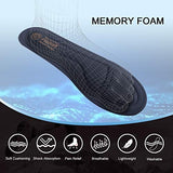▶ Plantillas de trabajo de espuma viscoelástica para mujer,  de repuesto supersuaves para zapatos de correr, botas de trabajo, cómodas, acolchadas, color azul marino EU 39