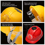 ▶ Casco de seguridad, gorra de trabajo impermeable de seguridad, sombrero de sol de construcción de sitio de construcción de verano recargable, refrigeración de aire acondicionado masculino FiveS