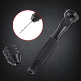 Juego de taladro de mano con tornillo de tornillo con 25 puntas torcidas, mini herramientas giratorias micro ideales para modelos y pasatiempo (negro)