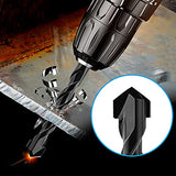 ▶ Juego  de brocas de mampostería de 10 piezas para hormigón, piedra, carburo para vidrio, ladrillo, azulejo, plástico, cerámica y madera, tamaño 5/32 a 1/2 pulgadas