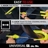 ▶ Bastón Antirrobo Auto, Bloqueo de Volante, Ajustable Gancho Pedal, Bloqueo Carro, Inmovilizador Parking, Cerradura Todoterreno, Protección Autocaravana, Extensible Universal
