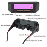 Gafas de soldadura, Soldadura de oscurecimiento automático solar TIG MIG Gafas protectoras de seguridad Soldador Ojos Gafas para soldadura de gas, soldadura de acero, corte