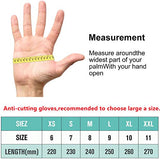 Guantes resistentes a los cortes nivel A6 a prueba de cortes guantes de trabajo Smart Touch grandes 1 par