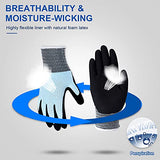 ▶ Guantes Jardinería  de verano para niños, guantes de jardín con revestimiento de látex, sensación de hielo y diseño de panal, 3 pares, XXS