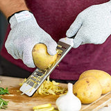 ▶ Guantes de Trabajo Anticorte , 4 guantes de Kevlar, guantes de corte de nivel 5, guantes de corte para ostras, guantes de trabajo de cocina para chefs, grado alimenticio, certificado EN388 (mediano)