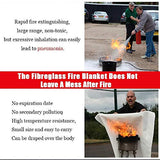 ▶ Manta de incendio, manta de protección contra incendios y manta para la supresión de incendios para cocina, recámara, personas, seguridad energética (101,6 x 101,6 cm, 4 unidades), color blanco