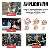 💢  Hilitchi 72 piezas tipo banda de resorte de acción de combustible/silicona abrazadera de tubo de manguera de vacío de baja presión (10 x 7 mm, 10 mm, 11 mm, 14 mm, 16 mm, 17 mm)