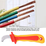 ▶ KNIPEX , Cuchillo de Electricista de Aislamiento, Cuchillo Antimagnético, Pelacables de Electricista, Cortador IEC60900 1000V Lineman Hawkbill Fast Strip