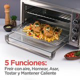 ▶ BLACK+DECKER  Horno con freidora de aire BLACK+DECKER extra amplio