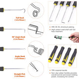 ▶ Juego de 8 alicates de anillo a presión de 7 pulgadas de alta resistencia, juego de herramientas de gancho interno externo de alicates de mandíbula recta doblada para retención de anillos automotrices