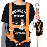 Arnés de Escalada, Medio Cuerpo Cinturón de Seguridad Ajustable Arnés de Escalada al Aire Libre para Trabajos Aéreos(Small Buckle1.6m)