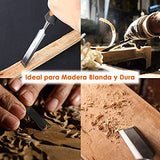 FUMETAX Juego de Cinceles de Madera 4 piezas Cr-V Construcción para Carpintería Talla PVC Mango de Alto Impacto SW-813011