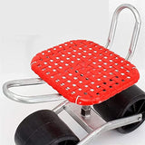 ▶ Silla De Ruedas De Jardín con Rodilleras, Herramienta De Carro De Jardín Silla Móvil para Recoger Plantas con Ruedas Asiento De Trabajo Rodante De Carro De Jardín Ajustable 360 ° Giratorio