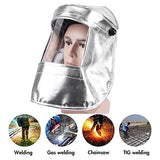 ▶Casco de soldadura de papel de aluminio Capucha de visibilidad PC Lente Soldador Casco de seguridad Casco de soldadura de Gas Sombrero