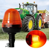 ▶ LED giratorio intermitente ámbar baliza de montaje flexible luz estroboscópica tractor luz de advertencia de emergencia para carretilla elevadora camión cortadora UTV