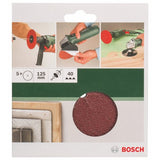 ▶ Bosch Home and Garden Juego de hojas de lija (5 piezas, para taladro 125, 40)