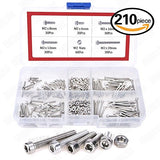 💢 Hilitchi 420pcs M2 M3 Stainless Steel Hex Socket Head Cap Screws Nuts Assortment Kit with Box (304 Stainless Steel) by Hilitchi