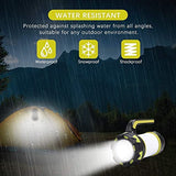 🔦 Linterna recargable ANNA TOSANI Linterna de Cámping Antorcha Lámpara 4 Modos de Luces de Trabajo Farol de Cámping Resistente al Agua con Cable USB para Senderismo Pesca Emergencia y Más