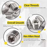 ▶ Hilitchi - Juego de 50 tornillos de cabeza hexagonal de acero inoxidable SAE para tornillos de cabeza hexagonal (5/16-18 x 5/16)