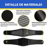 FITTOO Faja Lumbar Cinturón de Baja de Espalda Soporte Lumbar para la Espalda con Dobles de Ajuste para Hombres Mujeres (Large)