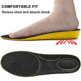 Ailaka Plantillas elásticas que absorben los golpes y aumentan la altura, inserciones ortopédicas de repuesto de panal de abeja suaves y transpirables para hombres y mujeres, Amarillo, Altura del tacón: 1,5 cm., 8-12 M US Women/7-10 M US Men