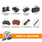 Lijadora multifunción inalámbrica (20 V, 2,0 Ah, 2 baterías y 1 cargador) WORX WX820L.2
