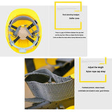 ▶ Casco de Seguridad Industrial, Casco de construcción rígido, ventilado, arnés de 4 Puntos, Los Cascos de Seguridad para Adultos
