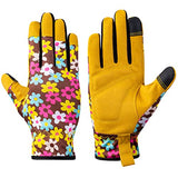 ▶ Guantes de jardinería para mujer, guantes de trabajo transpirables para patio/jardín con pantalla táctil para malezar, excavar, plantar