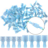 💢 Hilitchi 100pcs 16 – 10 Gauge Nylon Totalmente insulated-male Spade terminales y Quick Splice Electrical Wire Connector Assortment Kit, 16-10A.W.G