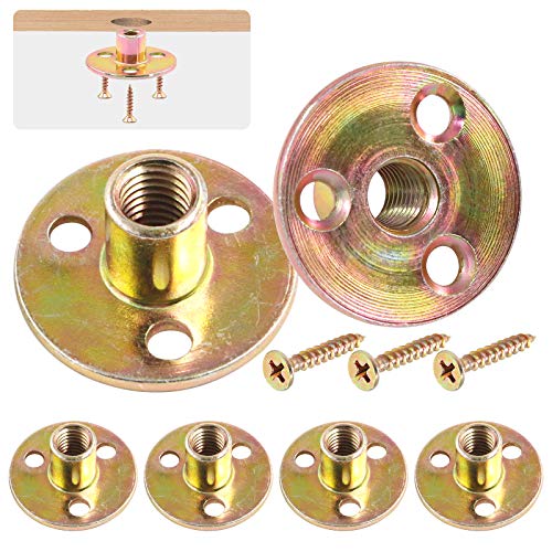 💢  Hilitchi Brad Hole Tuerca en T de acero al carbono con tornillos (M10-64 piezas)