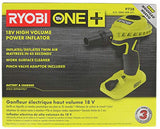 ▶ RYOBI 18V One+ iones de litio 18V One+ inflador de potencia de alto volumen / desinflador alimentado por batería para colchones e inflables recreativos (reacondicionado)
