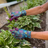 ▶ Guantes de jardinería Guantes de trabajo y jardinería con revestimiento de nitrilo para mujer, talla M (497 M)