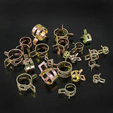 💢  Hilitchi 72 piezas tipo banda de resorte de acción de combustible/silicona abrazadera de tubo de manguera de vacío de baja presión (10 x 7 mm, 10 mm, 11 mm, 14 mm, 16 mm, 17 mm)