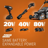 Taladro de martillo inalámbrico de 1,27 cm Worx WX352L 20V Power Share