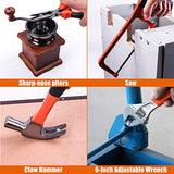 ▶ Juego de herramientas eléctricas para el hogar , juego de herramientas LETTON con 60 piezas de caja de herramientas y 16,8 V inalámbrico juego de herramientas de reparación inalámbrica para el hogar