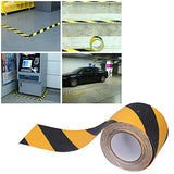 ▶ Cinta de Peligro Ultra adhesiva, Negra Y Amarilla, Cinta de Peligro de Advertencia de Seguridad para el Piso, Autobuses de 3 3.9 Pulgadas X 32.8 Pies, Escalones, Rampas, Escaleras contra Incendios, Esc