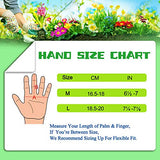 ▶HANDLANDY Guantes de jardín de algodón para mujer, 4 pares de guantes de jardinería suaves con puntos de PVC, guantes de trabajo florales para patio (L, naranja)
