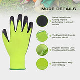 ▶ Guantes de jardinería para niños de 2 a 13 años, guantes de jardín con revestimiento de goma para niños y niñas, guantes de agarre de jardín para niños (talla 6 (edad 11 a 13 años), color verde