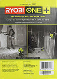▶ RYOBI  One+ 1,800 Lumen 18V Hybrid AC and Lithium Ion Powered Flat Standing LED Work Light with Onboard Mounting Options (Battery and Extension Cord Not Included, Light Only)