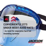 Jackson Safety GPL500 Premium Goggle with Detachable Face Shield, Anti-Fog Coating, Clear Lens, Blue, 21000